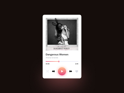 Music Player - Mini Task card modal music music player ui ui design