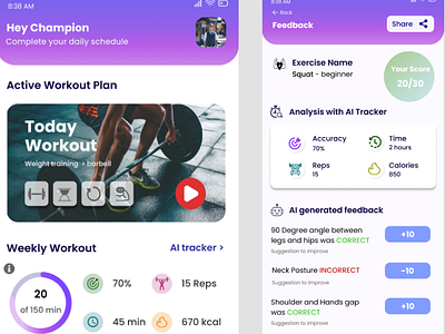 Mobile responsive screen for an AI-powered Fitness Website 💪🏽 ai aws figma fitness gym interactive mobile screen paas resources saas ui website workout plan