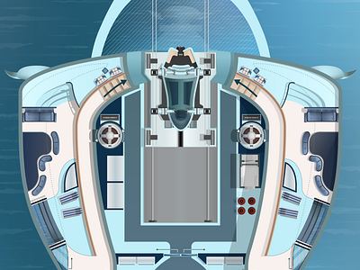 2D floor plan of a yacht adobe illustrator desk floor plan graphic design illustration interior sea vessel yaht