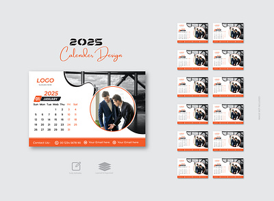 Clean and Simple 2025 Calendar Design 2025 2025calendar branding calendar creative desk deskcalendar identity marketing new year unique