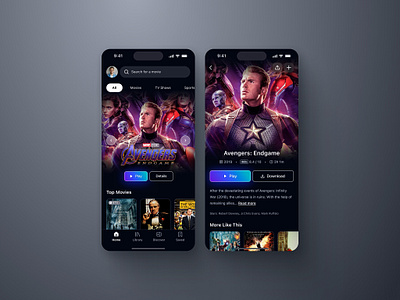 Streaming App Design mobile app mobile design movie movie app streaming streaming app ui ui design ux