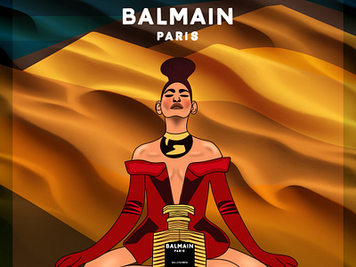 BALMAIN (PARIS) 3d animation artwork balmain branding client work design fashion ffrance fragrance graphic design illustration logo paris penguin books poster trending ui user experience vector