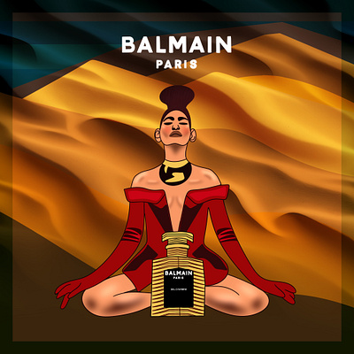 BALMAIN (PARIS) 3d animation artwork balmain branding client work design fashion ffrance fragrance graphic design illustration logo paris penguin books poster trending ui user experience vector