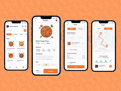 Foodish - A Delightful Food Delivery Experience 🍕 branding catagory delivery app figma food delivery home page kaniz111 map mobile ui uiux