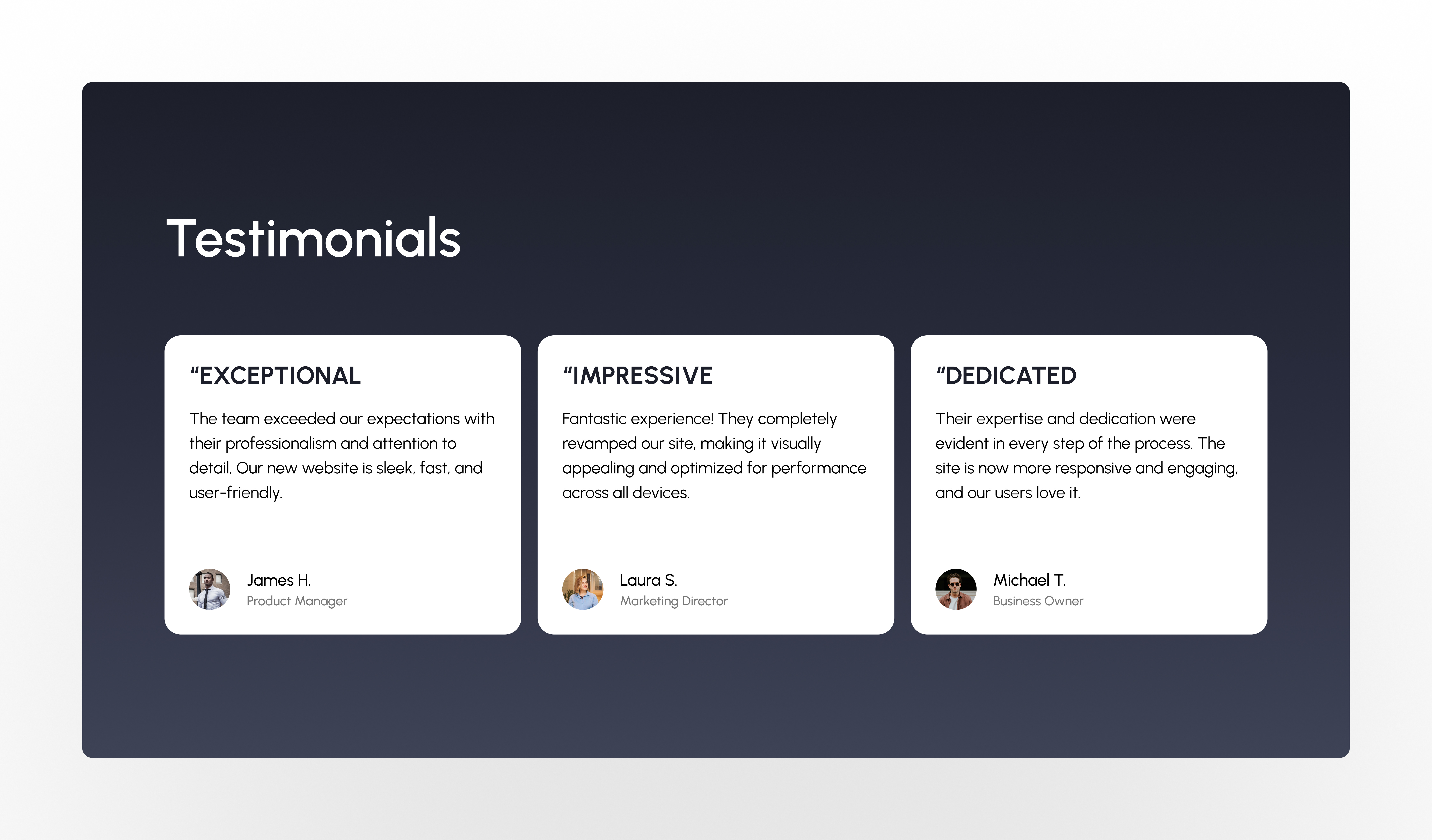 Testimonial Section