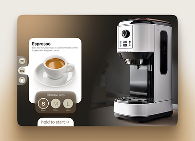 Coffee maker app app coffee coffee app coffee maker espresso figma product design tablet ui ux