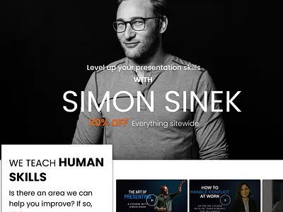 Simon Sinek website redesign business redesign simon sinek ui ux website