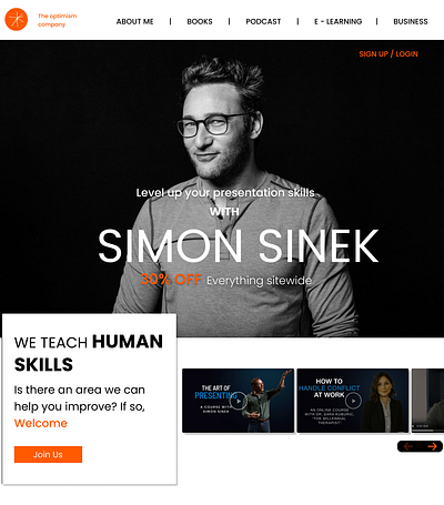 Simon Sinek website redesign business redesign simon sinek ui ux website