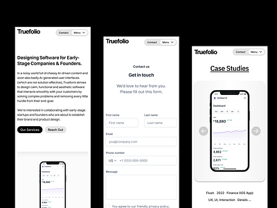 Truefolio figma graphic design ui ux web