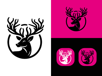 DEER'S HEAD LOGO DESIGN brand design branding deers design graphic design illustration logo logo design monogram logo ui vector