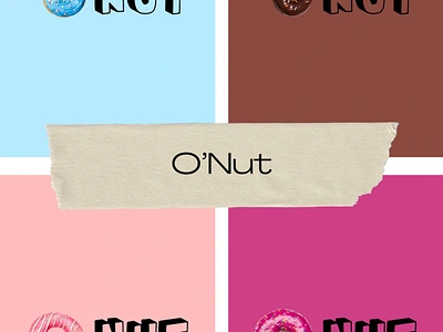 O'NUT DOUGHNUT SHOP brand identity branding design graphic design logo marketing photoshop ui