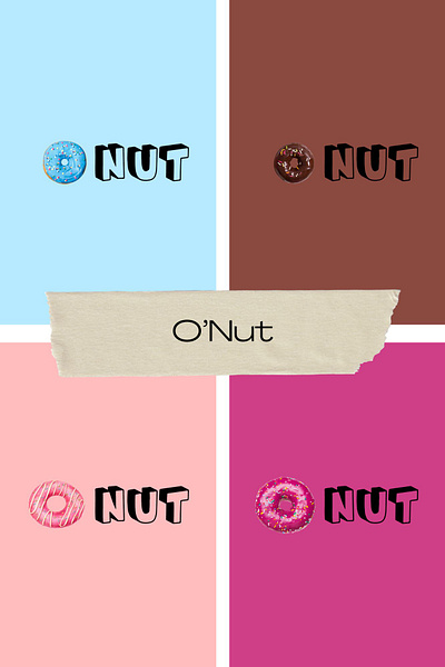 O'NUT DOUGHNUT SHOP brand identity branding design graphic design logo marketing photoshop ui