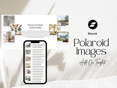 Showit Polaroid Images Add-On Template showit add on showit add on template showit canvas showit template showit website