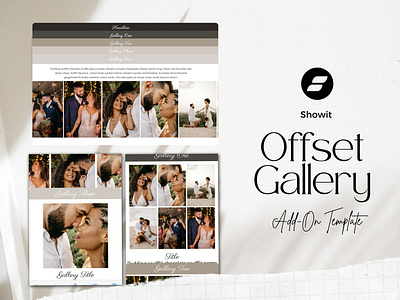 Showit Offset Gallery Add-On Template showit add on showit add on template sowit canvas