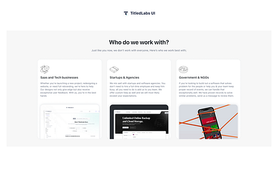 Website Section - TitledLabs UI branding design graphic design illustration logo product product design typography ui uidesign