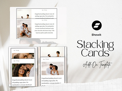 Showit Stacking Cards Add-On Template showit add on showit add on template showit canvas