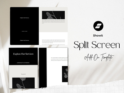 Showit Split Screen Add-On Template showit add on showit add on template showit canvas