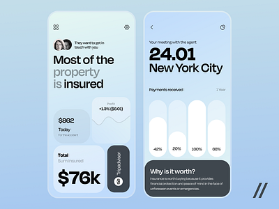 Insurance Mobile iOS App Design Concept android app design app design concept app design template dashboard design finance insurance interface ios mobile mobile app mobile ui product design statistics ui ux