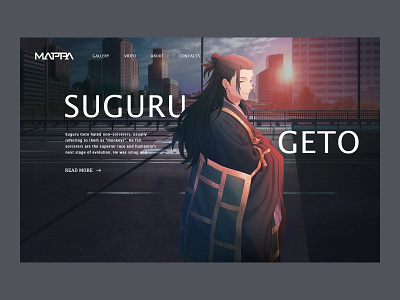 Concept Suguru Geto concept design