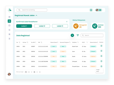 Outpatient Registration UI Design for Rawat ID cleanui designsystem healthcare interfacedesign intuitivedesign medicalui patientregistration rawatid realtimedata uidesign uxdesign webappdesign