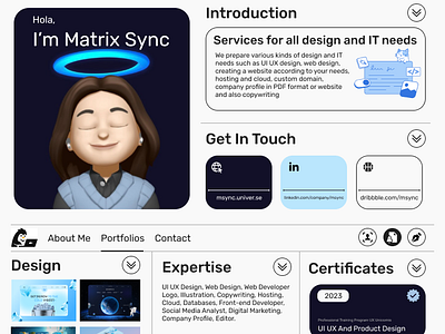 MSync's Bento Box Portfolios Design bentobox blue designer graphic design logo portfolios ui uiux uiuxdesign uiuxdesigner webdesigner webdeveloper website