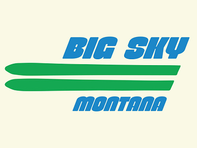 Retro Big Sky ski bigsky design graphic graphicdesign montana ski skiing