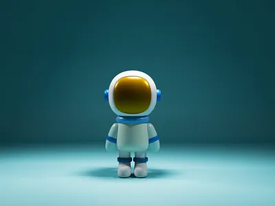Conceptual Astro Character Design 3d 3d modeling astronaut blender character cute dribbleshot