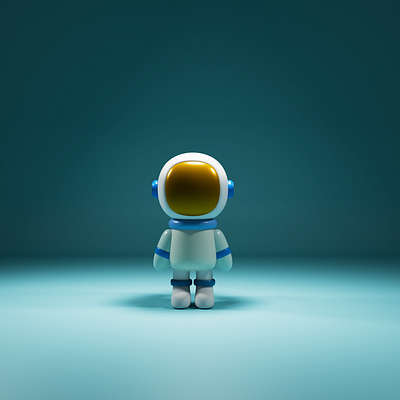 Conceptual Astro Character Design 3d 3d modeling astronaut blender character cute dribbleshot