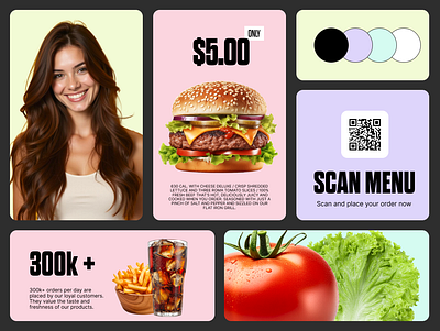 UI Burger Place burger fastfood ui ux webdesign