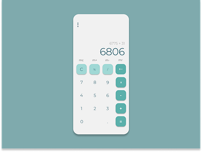 Daily UI #004 Calculator app dailyui design ui