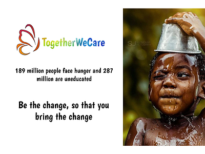 TogetherWeCare - Landing Page for Website of an NGO app brand color design education event food hunger india logo ngo people poor uiux