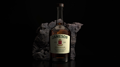 Whiskey on the rocks 3d 3d bottle animation blender computer graphics graphics whiskey