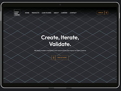 Human Made Machine Website - Figma Practice animation figma practice figmaanimation motion graphics prototype ui uxdesign website