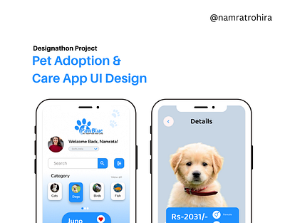 Pet Adoption & Care App Design graphic design logo product ui ux uxdesign