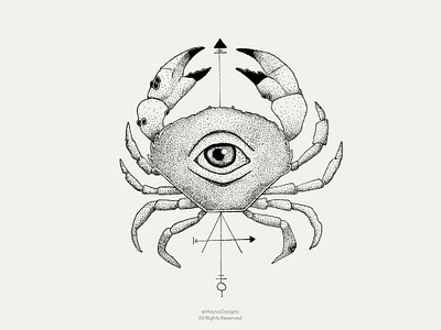 Crab • Aquatic Serie crab dot dot art dot illustration dot tattoo dot work dot work art dotwork illustration ink line art tattoo tattoo ideas