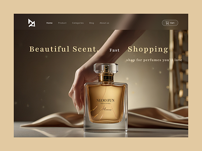 Luxury Perfume Website Design design dropshipping e commerce elegent fragrance homepage landingpage luxury perfumes scent shop store ui ui design uiux user experience user interface ux ux design web design