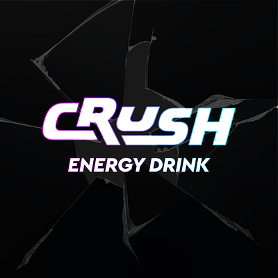 CRUSH Energy Drink Logo Design branding design drink energy illustrator logo logodesign typography