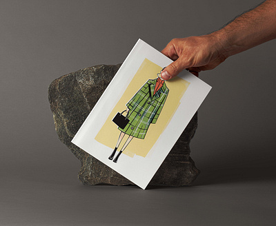 Plaid Luxe Overcoat x Toteme & MH Fashion Collection branding cloth design dress fashion fashion illustration flat illustration magazine model toteme vogue