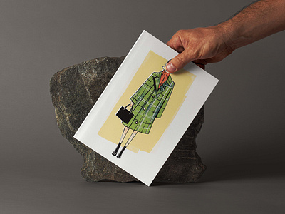 Plaid Luxe Overcoat x Toteme & MH Fashion Collection branding cloth design dress fashion fashion illustration flat illustration magazine model toteme vogue