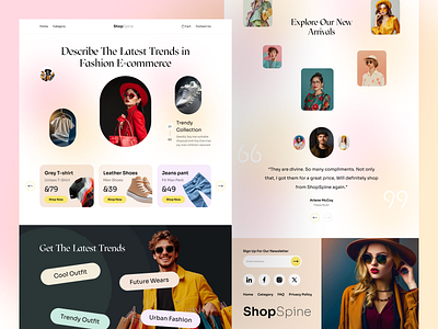 E-commerce Landing Page Design cart clothes e commerce landing page e commerce store e commerce website e market e shop fashion brand fashion landing page interface landing page marketplace online market online shopping product cart selling shop shopify shopping app uiux