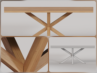 Day 14/30 - Wooden Table Argo 30daychallenge 3d 3dmodeling 3drendering dailyrender furniturerender productrender