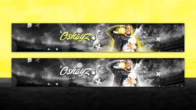 Oshayz - Youtube banner banner design black social media design yellow youtube youtube banner youtube header