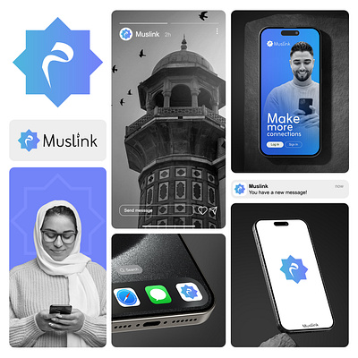 Muslink | Social Network Platform Mobile App UI app branding design graphic design illustration logo product design ui ux