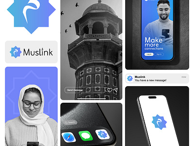 Muslink | Social Network Platform Mobile App UI app branding design graphic design illustration logo product design ui ux