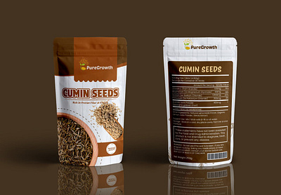 Cumin Pouch Packaging Design pouch design