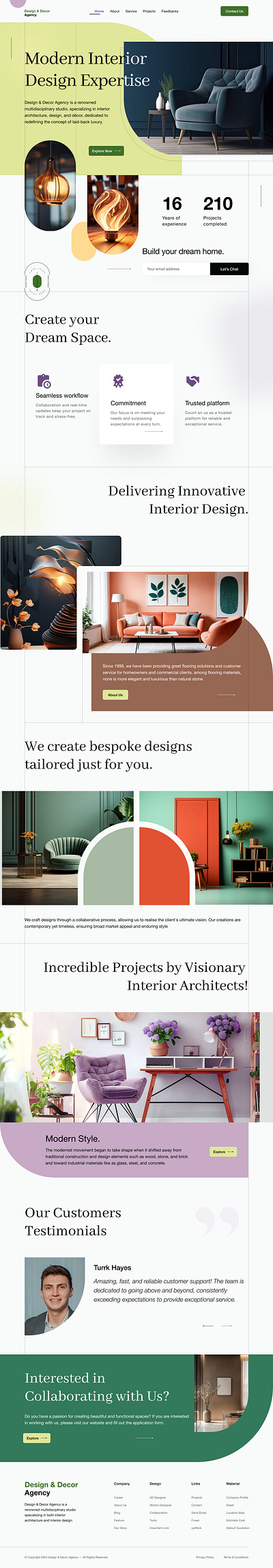 Interior Design Website UI Design ui ux website design