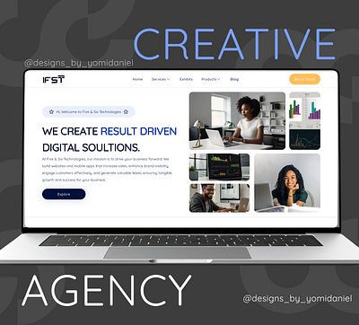 Creative Agency Landing Page creative agency creative design landing page minimalist ui uiux visual design web design