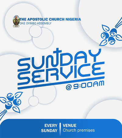 Join Us for Sunday Service announcement church design graphic design poster service sunday