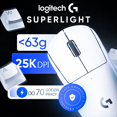 Logitech PRO X SUPERLIGHT advertising ad advertising brand branding g pro graphic design logitech superlight typography