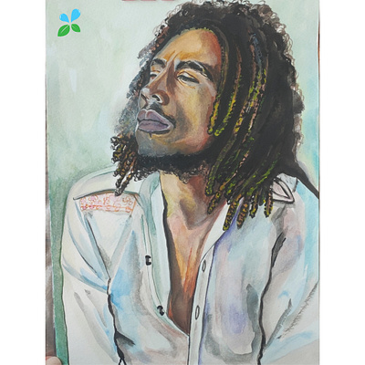 Bob Marley illustration watercolor